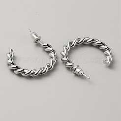 6 Pair 6 Style Teardrop & Round Brass Stud Earrings&nbsp;EJEW-WH0015-61P
