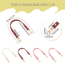 4Pcs 4 Colors PU Leather Bag Straps&nbsp;PURS-WR0001-19