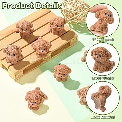 20pcs 4 Styles Mini Resin Dog Ornaments&nbsp;RESI-CJ0004-84