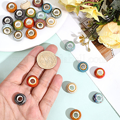 40Pcs 10 Colors Handmade Porcelain Beads&nbsp;PORC-PA0001-34
