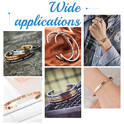 5Pcs 5 Colors Stainless Steel Open Cuff Bangles&nbsp;BJEW-UN0001-29