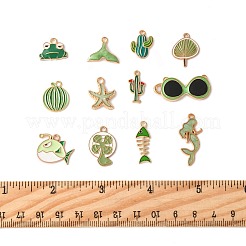 48Pcs 12 Styles Alloy Enamel Pendants&nbsp;ENAM-FS0003-58