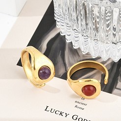304 Stainless Steel Open Cuff Rings&nbsp;RJEW-Z078-04G