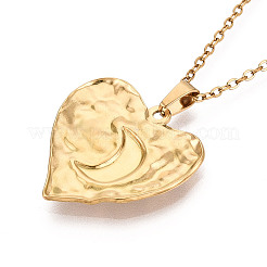 304 Stainless Steel Pendant Necklaces&nbsp;NJEW-T018-27G