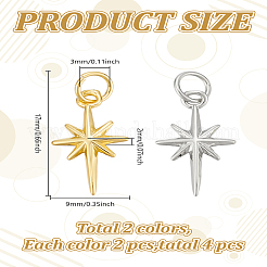 4Pcs 2 Colors Rack Plating Brass Pendants&nbsp;KK-LP0001-61