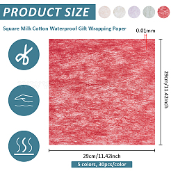 150Pcs 5 Colors Square Milk Cotton Waterproof Gift Wrapping Paper&nbsp;DIY-BC0016-58