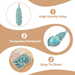 30Pcs 10 Styles Tibetan Style Alloy Pendants&nbsp;FIND-TA0010-14