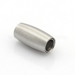 Tarnish Resistant 304 Stainless Steel Matte Surface Magnetic Clasps with Glue-in Ends&nbsp;STAS-O042-B-23