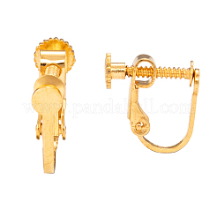 Brass Screw On Clip-on Earring Findings&nbsp;KK-L164-02