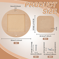 Medium Density Fiberboard (MDF) Portable Clay Wedging Board with Built&nbsp;AJEW-PH0006-65C