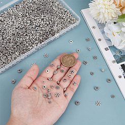 1200Pcs 24 Styles Tibetan Style Alloy Spacers Beads&nbsp;TIBEB-PH0005-09