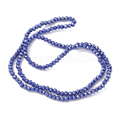 Electroplate Transparent Glass Beads Strands&nbsp;GLAA-XCP0001-61-3mm
