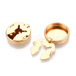 Brass Cufflinks&nbsp;KK-T074-63G-02-NR