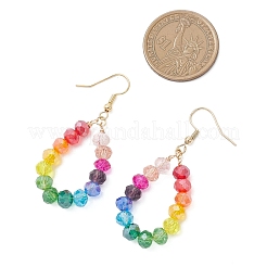 Teardrop Glass Dangle Earrings&nbsp;EJEW-JE06777