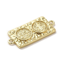 Religion Brass Saint Benedict Cross Connector Charms&nbsp;KK-E091-05G