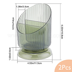 Transparent Plastic Makeup Brush Storage Organizer&nbsp;AJEW-WH0332-33A