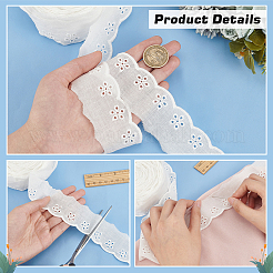 Polyester Hollow Flower Lace Trim&nbsp;OCOR-WH0085-39C