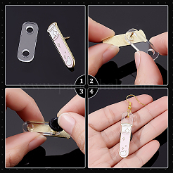 72Pcs Transparent Acrylic Connector Charms&nbsp;TACR-PH0002-01
