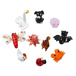 10Pcs 10 Styles Handmade Lampwork Beads&nbsp;LAMP-CJ0005-16