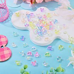 60Pcs UV Plating Transparent Acrylic Beads&nbsp;MACR-TADJ0001-07