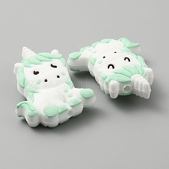Unicorn Food Grade Eco-Friendly Silicone Beads&nbsp;SIL-WH0010-23A