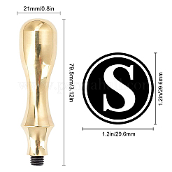 1Pc Golden Tone Brass Stamp Head&nbsp;DIY-CP0008-98H