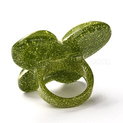 Acrylic Finger Rings&nbsp;RJEW-M137-02B
