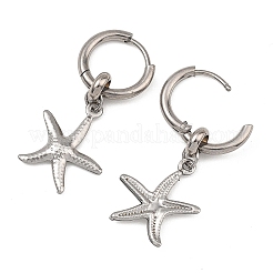 Ocean 304 Stainless Steel Hoop Dangle Earrings for Women&nbsp;EJEW-JE07267-02