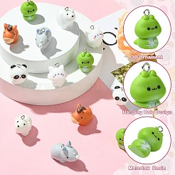 24Pcs 6 Styles Opaque Resin Pendants&nbsp;FIND-CJ0004-89