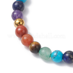 Chakra Natural Mixed Gemstone Beads Stretch Bracelets for Women&nbsp;BJEW-JB12607-02