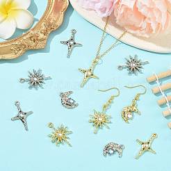 30Pcs 6 Styles Alloy & Resin Pendants Sets&nbsp;FIND-FS0004-90