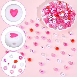 1200Pcs 10 Styles Opaque Plastic and  Opaque Acrylic Beads&nbsp;KY-PA0001-15A