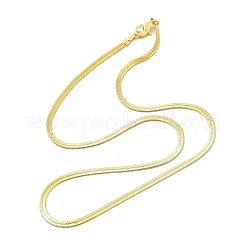 Brass Flat Snake Chain Necklaces&nbsp;NJEW-A042-02G-02