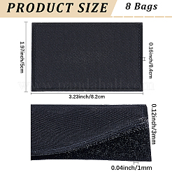 8 Bags Rectangle Nylon Blank Hook & Loop Tapes&nbsp;DIY-CY0003-36