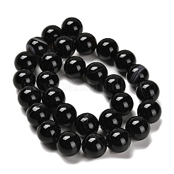 Natural Black Agate Beads Strands&nbsp;G-NH0020-B01-01