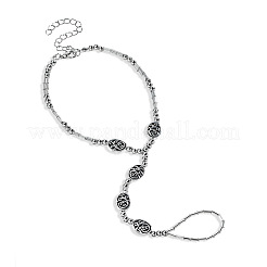 Adjustable Alloy Hollow Oval Link Chain Stretch Toe Ring Anklets for Women&nbsp;FS-WG598B5-01