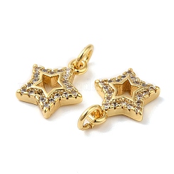 Brass Micro Pave Cubic Zirconia Pendants&nbsp;KK-E048-12G