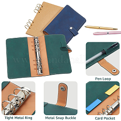 2Pcs 2 Colors Rectangle Imitation Leather Loose-leaf Notebook Book Covers&nbsp;AJEW-CL0003-50