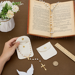 2Pcs 2 Styles Alloy Jesue Cross Virgin Pendant Necklaces&nbsp;NJEW-FG0001-24