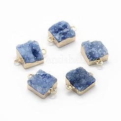 Natural Druzy Quartz Links connectors&nbsp;G-P396-11G