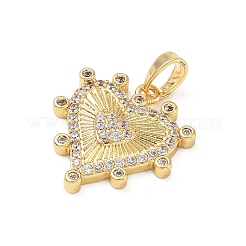 Valentine's Day Brass Micro Pave Clear Cubic Zirconia Pendants&nbsp;KK-F939-01B-G