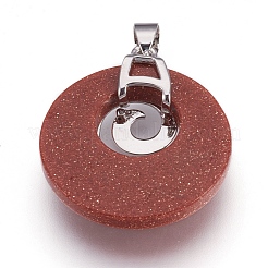 Synthetic Goldstone Pendants&nbsp;KK-F751-D18