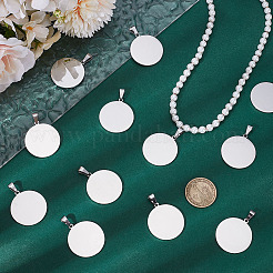 12Pcs 304 Stainless Steel Pendants&nbsp;STAS-ME0001-98