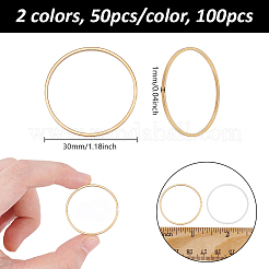 100Pcs 2 Colors Brass Linking Rings&nbsp;KK-GA0002-14