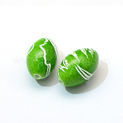 Spray Painted Drawbench Acrylic Beads&nbsp;ACRP-S659-10x14mm-M