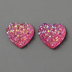 Druzy Resin Cabochons&nbsp;RESI-WH0026-84