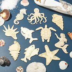Unfinished Wooden Ocean Creature Cutouts&nbsp;WOOD-CJC0010-02