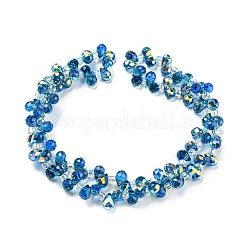 Electroplate Transparent Glass Beads Strands&nbsp;X-EGLA-P052-01A-AB05