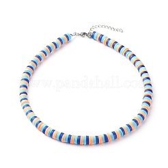 Handmade Polymer Clay Beaded Necklaces and Bear Alloy Pendant Necklace for Kid&nbsp;NJEW-JN03642