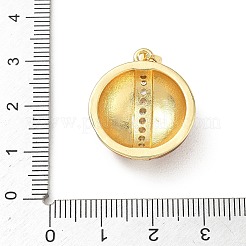 Brass Micro Pave Clear Cubic Zirconia Pendants&nbsp;KK-A303-17G